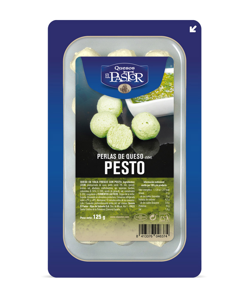 El Pastor Perlas de Queso con Pesto (125 gr) изображение 1