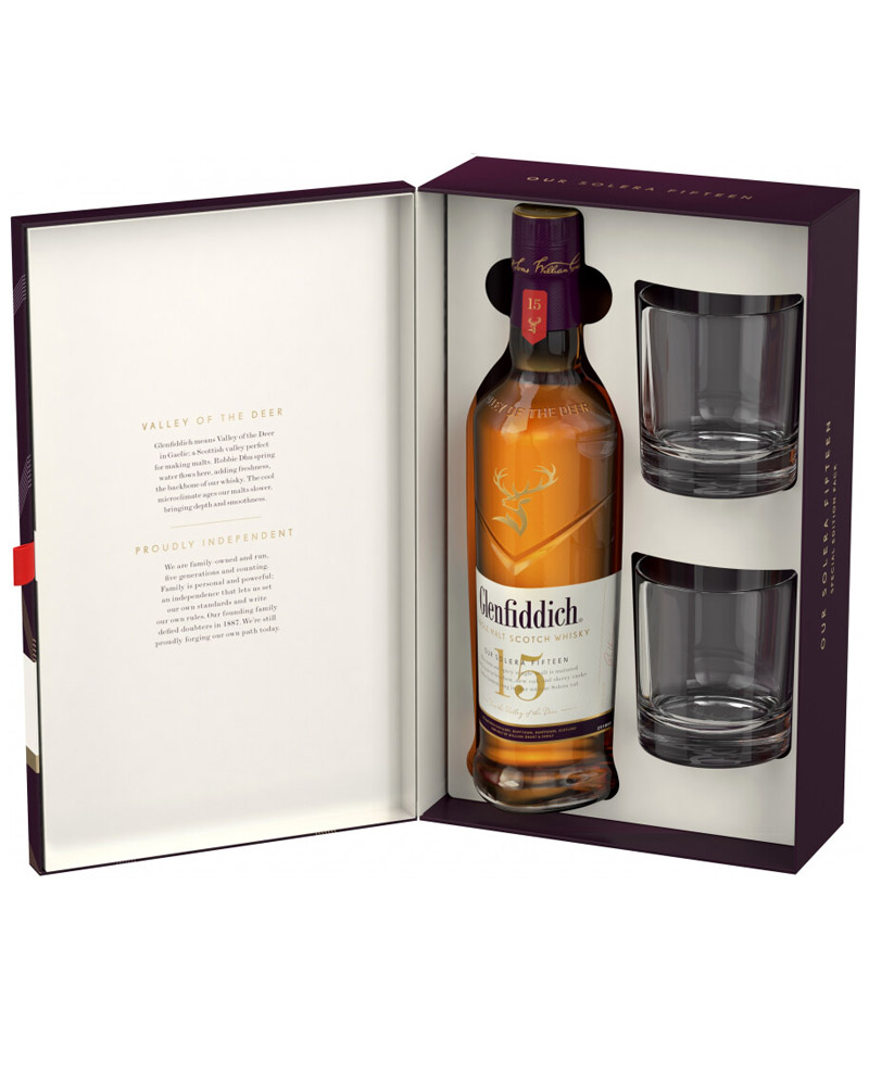 Виски Glenfiddich 15 YO 40% Gift Box + 2 Glass (0,7L) изображение 1