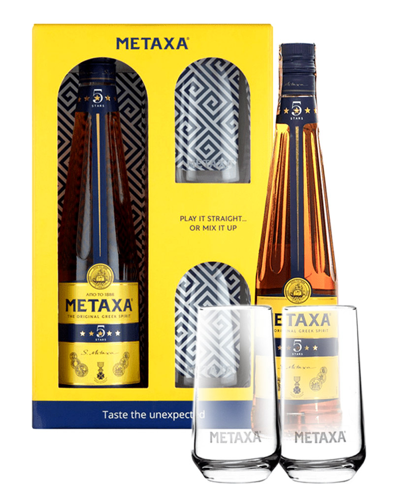 Бренди Metaxa 5 YO 38% + 2 Glass (0,7L) изображение 1