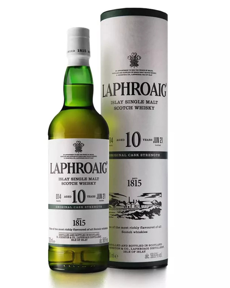 Виски Laphroaig 10 YO Cask Strength Batch 014 58,6% in Tube (0,7L) изображение 1