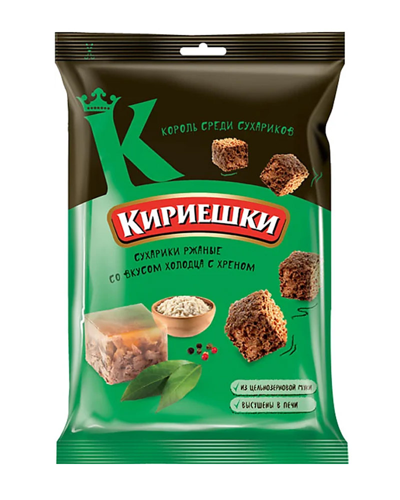 Кириешки Ржаные Холодец с хреном (100 gr) изображение 1