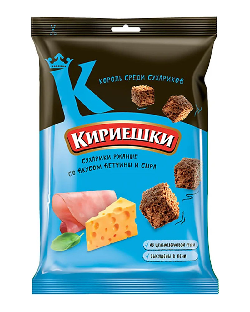 Кириешки Ржаные Ветчина с сыром (100 gr) изображение 1