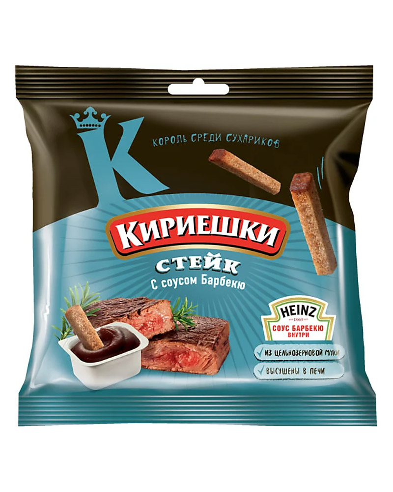 Кириешки Ржаные Стейк c соусом Барбекью (60 gr) изображение 1