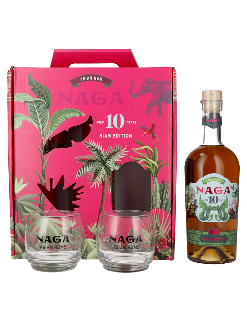 Ром Naga 10 YO Siam Edition 40% + 2 Glass (0,7L) изображение 1