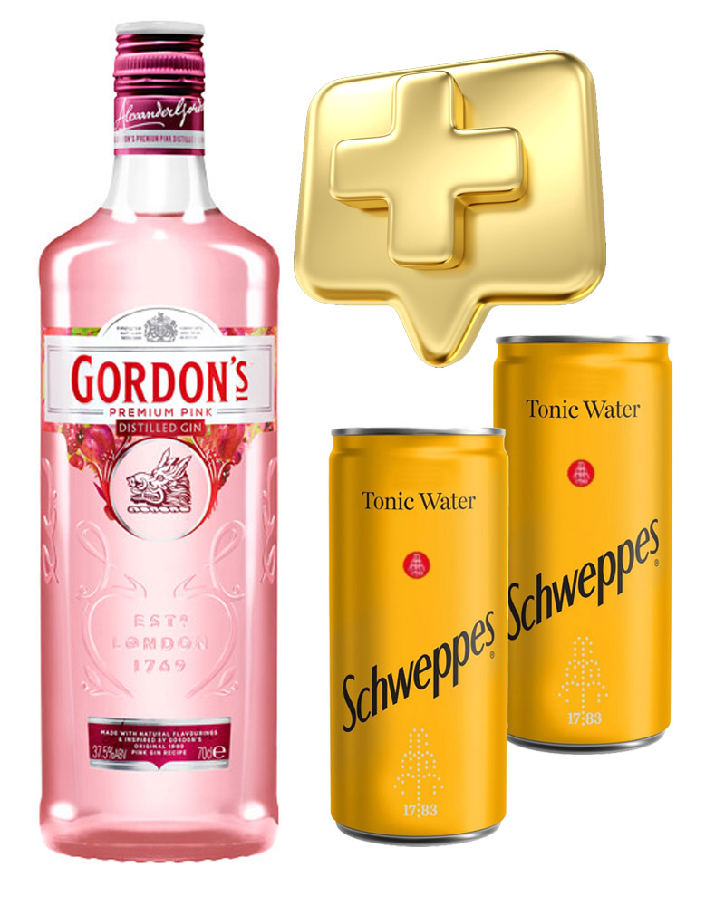 Джин Gordon`s Premium Pink 37,5% + Schweppes 2 pcs (0,7L) изображение 1