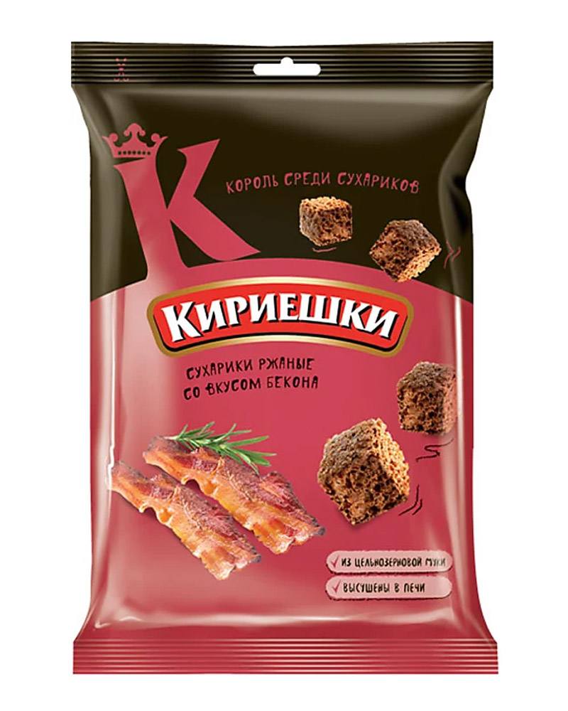 Кириешки Ржаные Бекон (40 gr) изображение 1