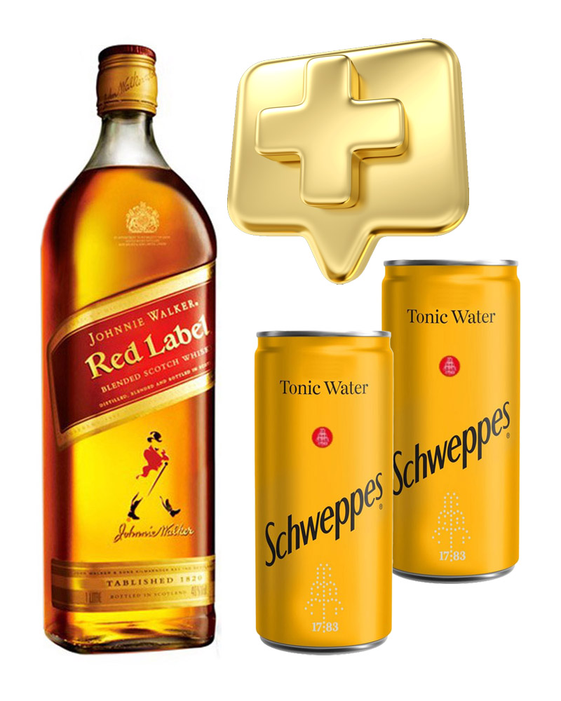 Виски Johnnie Walker Red Label 40% + Schweppes (0,7L) изображение 1