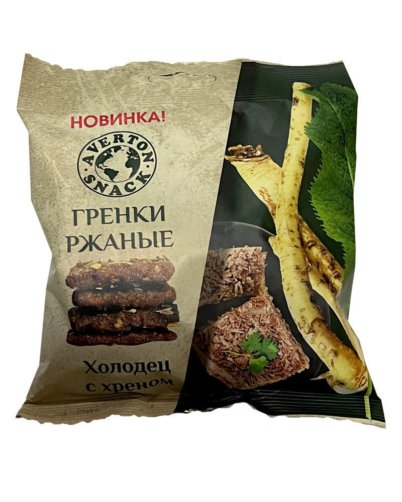 Averton Гренки ржаные Холодец с хреном (0,1kg) изображение 1