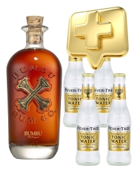 фото Ром Bumbu Original 40% + Fever-Tree Premium Indian Tonic Water 4 pcs (0,7L)
