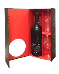 фото  Quinta do Portal Fine Tawny 20 YO 20% + 2 Glass (0,75)