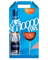 картинка Водка Finlandia 40% + 1 Glass in Gift Box (0,7L)