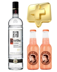 фото Водка Ketel One Vodka 40% + Thomas Henry Pink Grapefruit 2 pcs (0,7L)