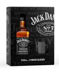фото Виски Jack Daniel`s 40% + 2 Rocks Glasses (0,7L)