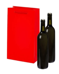 фото  Подарочный пакет `Средний` Красный 17х9х34