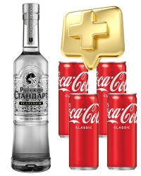 фото Водка Русский Стандарт Platinum 40% + Coca-Cola 4 pcs (0,5L)