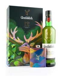 фото Виски Glenfiddich 12 YO 40% Gift Box + 1 Flask (0,7L)